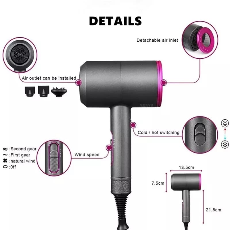 Secador Profesional Tipo Dyson 1800 W
